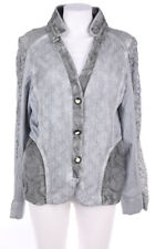 ELISA CAVALETTI by Daniela Dallavalle Jacke Metallic Spitzen Einsatz XXL silber