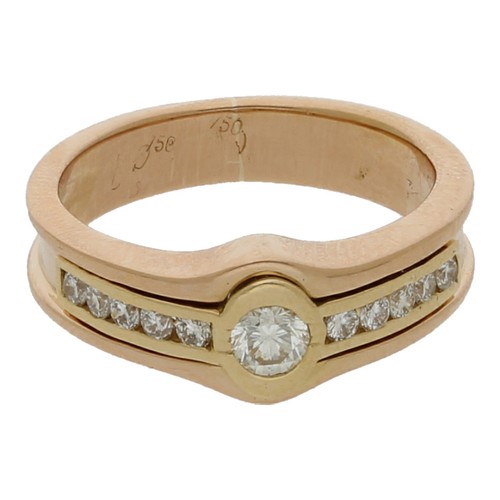 Diamantring 750 k gelbgold - diamantring,