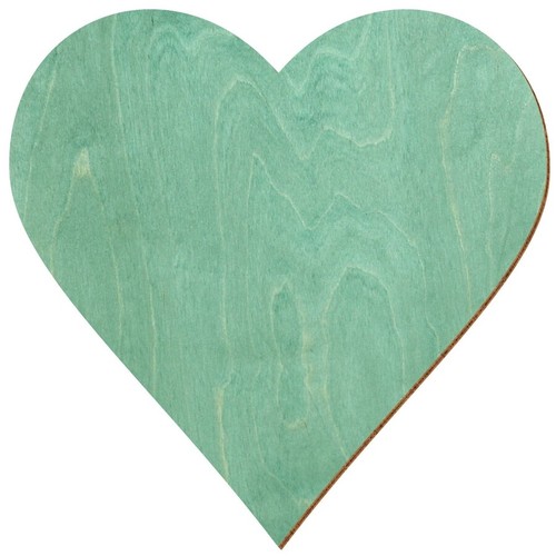 Holz herz minzgrün beidseitig - herz,
