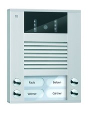 TCS Video-Außenstation AVE14043-0010 mit 4 Klingeltasten, eloxiert natur