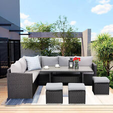 MeXo Polyrattan Gartenmöbel Essgruppe Lounge Sitzgruppe Gartenset Rattanmöbel