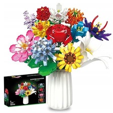 1064 Stück Blumen Bausteine Set Blumenstrauß Modellsteine Bauspielzeug Baukasten