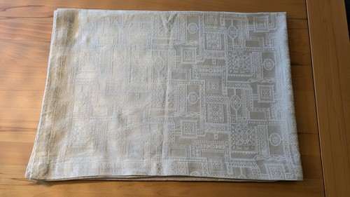 Beige tischdecke mit - beige,