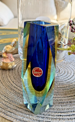Murano glas blockvase italien - glas,