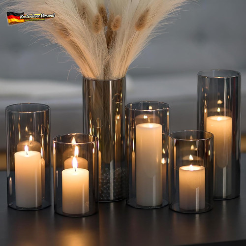 Kerzenhalter glaszylinder set - glaszylinder,