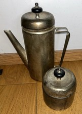 Kaffee Kanne Kaffeekanne Zuckerdose Silber sehr alt! Bauhaus? Jugendstil?