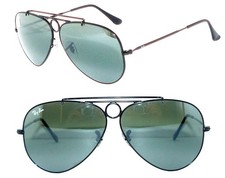 RAY BAN SONNENBRILLE SCHWARZ GRÜN SPIEGEL RB 3292 SHOOTER AVIATOR 3025 SHRAP BAG