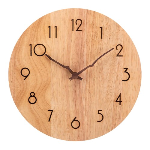 Wanduhr holz eiche 30cm - eiche, analog
