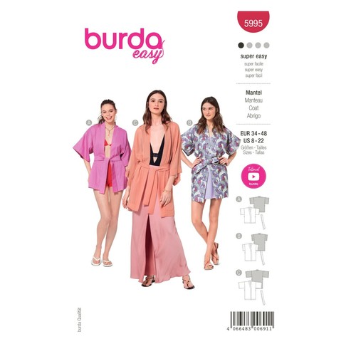 Burda style schnittmuster - schnittmuster, nr