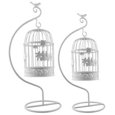 Deko metall vogelkäfig mit - deko,