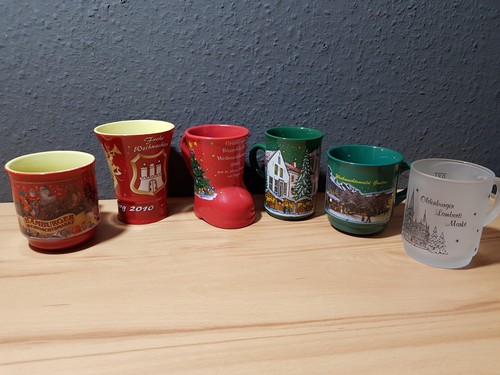 6er set weihnachtsmarkt tassen - 6er,