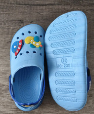 Kinder Clogs blau/gelb mit
