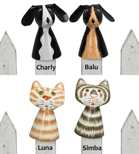 Kleine zaunfigur katze oder - zaunfigur,
