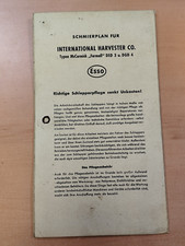 IHC MC Cormick ESSO Farmall DED 3 DGD 4 Schmierplan tractor brochure 45