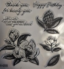1 x Stempel Blumen Blüten Geburtstag