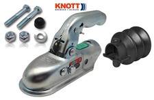 KNOTT KK14-B bis 1400kg Kugelkupplung Ø45mm rund 2x M12 Schraubensatz FALTENBALG