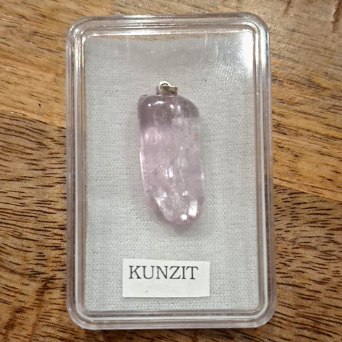 Kunzit anhänger poliert - anhänger,