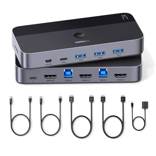 Hdmi kvm switch 2pc usb - 4,