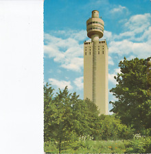 AK Postkarte Frankfurt am Main: Henninger-Turm, Handstempel Frankfurt-Höchst