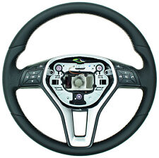 Mercedes Leder Lenkrad W204 GLK W212 W207 W117 W176 neu bezogen hellgraue Nähte