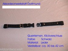 Leder Querriemen für Akkordeon ,verstellbar ca.30 - 42cm,accordion back strap