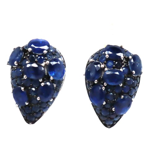 Natural blue saphir - natural, ohrringe