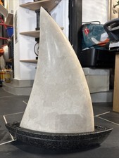 Dekoration Segelschiff Aus Granit 50 Cm Hoch ￼