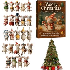 2025 Weihnachts-Maus-Adventkalender – 2D-Acryl-Winterdeko