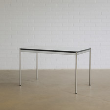 USM Haller Tisch 125x75cm perlgrau/weiß