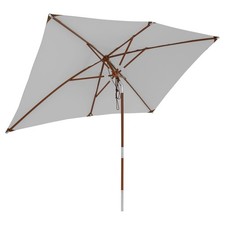 anndora Balkonschirm Sonnenschirm knickbar Gartenschirm 2x3m Silber Grau B-Ware