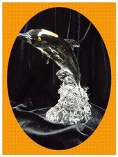 NACHTMANN PH Germany Delfin Welle schwer Bleikristall Kristall Glas Figur w.NEU2