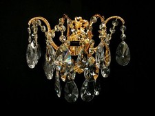 KRISTALL WANDLAMPE MIT FEINEM