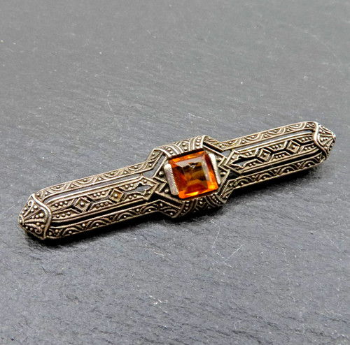 Schöne art deco brosche - brosche, 935er