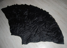 XXL TRAUM Stufenrock Rock Nylon schwarz glänzend sehr weit schwingt wunderbar