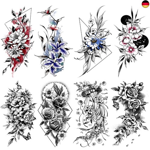 Temporäre tattoos set 12 - temporäre, set,