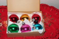 6  alte Christbaumkugeln Bunt