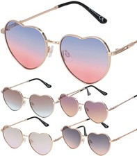 Sonnenbrille Herz Form Designer 80er Modern Urlaub Strand Frauen Mädchen 30497