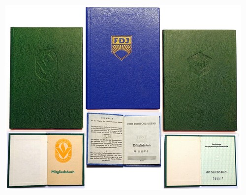 Ddr ausweis konvolut fdj - ddr,