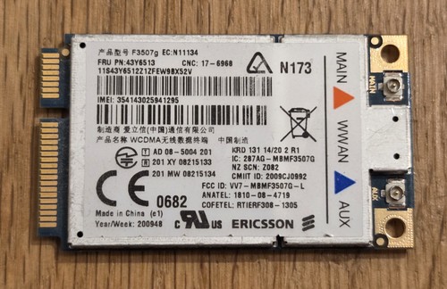 Ericsson f3507g wwan umts - ericsson,