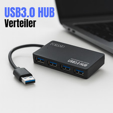 USB Hub 4 in 1 USB A 3.0 Adapter 4 Ports Verteiler Kabel Laptop Smartphone PC