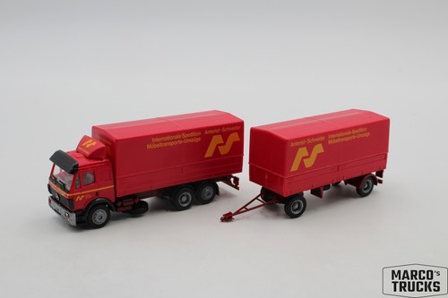 Herpa sk88 planenhängerzug - mb,
