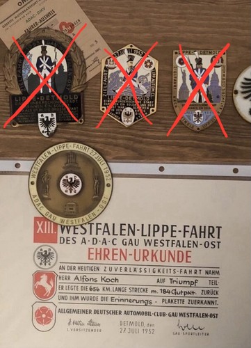 Motorsport plaketten 1951 1952 - motorsport,