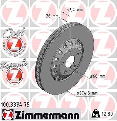 Zimmermann bremsscheibe - 2x,