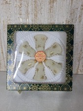 6 alte hand bemalte Glas