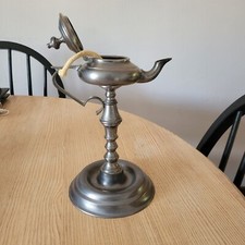 Öllampe - Zinn - Vintage