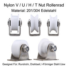 Nylon Edelstahl V-U-H-T Nut Rollenrad Umlenkrolle Hebekran Stahl Seilrolle