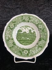 Teller Suppenteller Tief Adams China Englisch Scenic Grün Porzellan Keramik Ø23