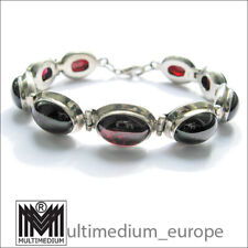 Silber Glieder Armband Granat