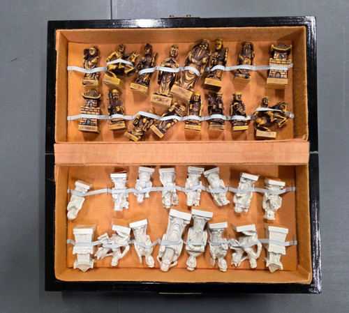 Vintage schachspiel asiatische - vintage,