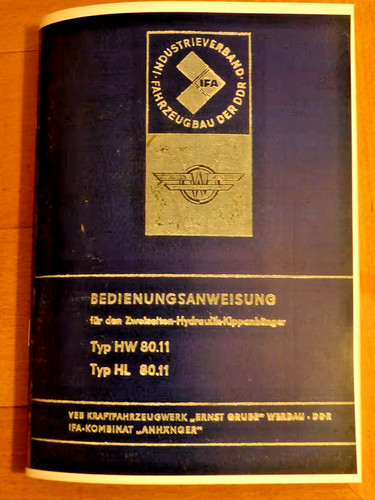 Ifa kippanhänger 11 - kippanhänger, hw